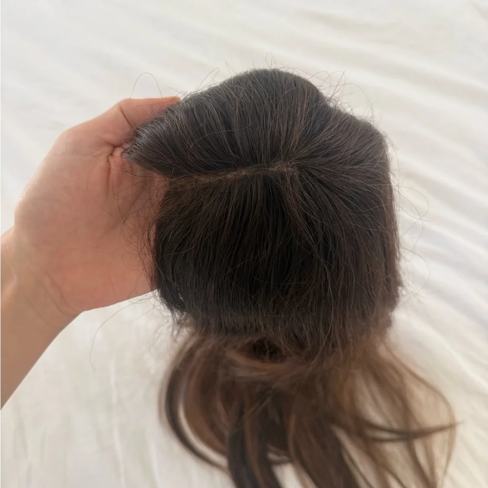 Dark Brown Women’s Hair Toupee - Natural Look